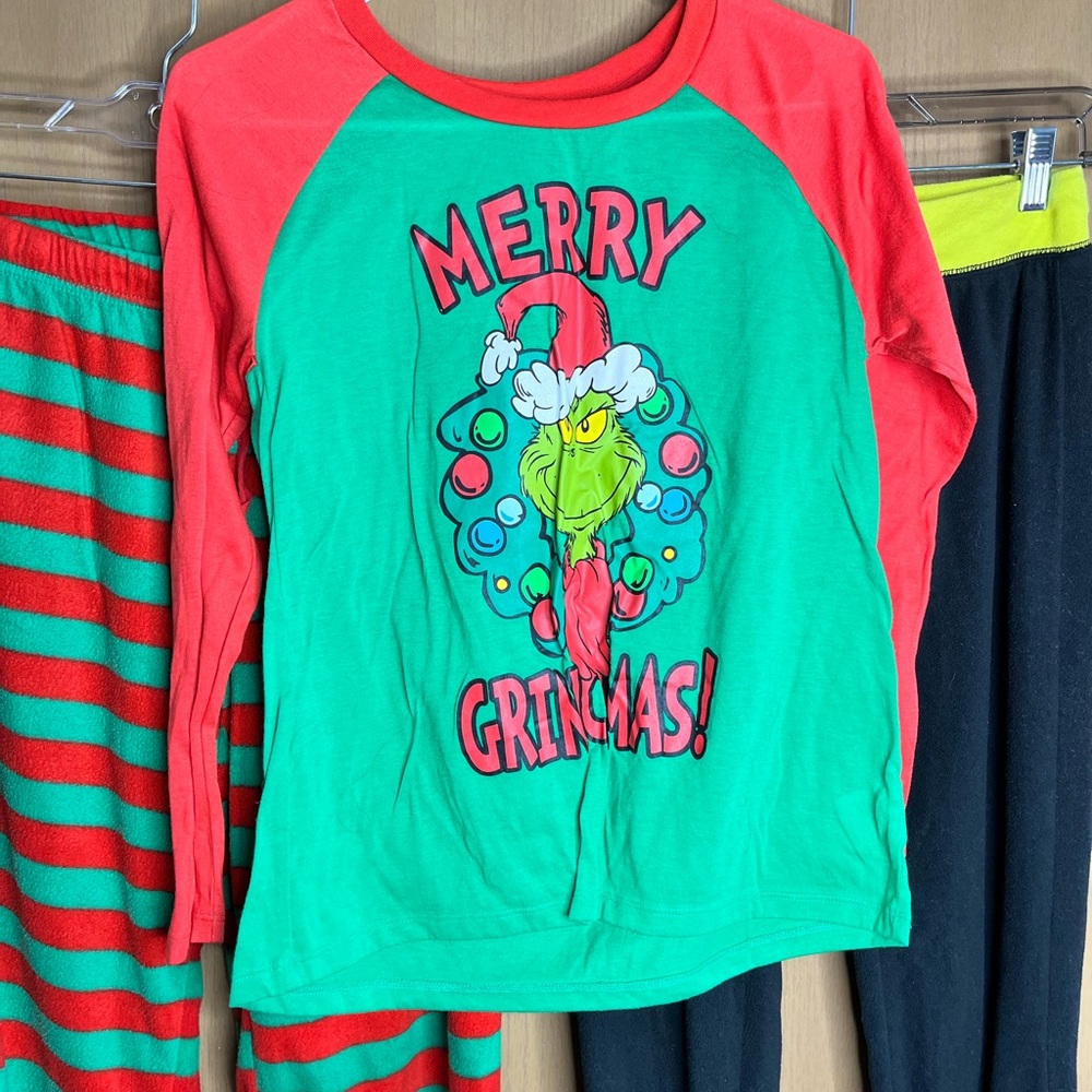 Dr. Seuss Red and Green Striped Pajama Pants